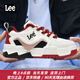 Lee男鞋春季新款休閑鞋潮流厚底面包鞋男士板鞋增高運動(dòng)鞋時(shí)尚鞋子男 酒紅L252UB360 42 【腳瘦請拍小一碼】
