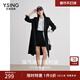 衣香麗影中長(cháng)款西裝外套女春季新款氣質(zhì)高級感寬松羊毛大衣 黑色 M