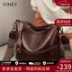 viney牛皮水桶包包女包大容量斜挎包通勤生日新年禮物送女友老婆 【酒咖】高檔實(shí)用單肩包 時(shí)尚品牌百搭休閑大包