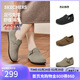 斯凱奇（Skechers）單鞋勃肯鞋女士2025新款秋季牛皮一腳蹬休閑鞋厚底豆豆鞋159018