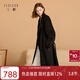 三彩【匠心大衣】100綿羊毛三彩2025冬季新款翻領(lǐng)雙面毛呢外套長(cháng)款女M