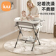 iuu嬰兒洗澡盆支架免彎腰加高兒童浴盆支撐架嬰兒護理臺多功能操作臺 【可折疊-高度可調】浴盆免彎腰支撐架+排水管 功能：五檔高度調節，可折疊收納