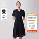 哈吉斯（HAZZYS）女裝 春夏款大翻領(lǐng)法式優(yōu)雅短袖連衣裙女AQWSC03BC25 