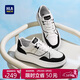 海瀾之家HLA男鞋秋冬休閑板鞋增高小白鞋子男HAABXM2DFH181 白黑色40