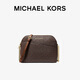 MICHAEL KORS禮物輕奢MK女包JET SET TRAVEL斜挎貝殼包中號深棕/橡果棕