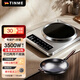 TINME電磁爐家用凹面一體電磁爐帶鍋套裝大功率多功能電炒鍋炒菜鍋具超大火力可爆炒電磁灶專(zhuān)用廚房電器 3500W平面凹面電磁爐+炒鍋-不銹鋼面板-銀色 3500W-銀色-凹面電磁爐-單機