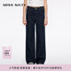 MISS SIXTY2026春季新款牛仔褲女中腰棉質(zhì)百搭通勤休閑直筒褲長(cháng)褲 深藍短版 23