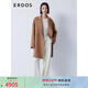 ERDOS 中長(cháng)款純色通勤風(fēng)寬松外套西裝領(lǐng)繭型簡(jiǎn)約百搭女毛呢大衣 楓葉棕 M 160/84A