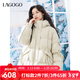 LAGOGO小個(gè)子收腰羽絨服女拉谷谷2024年冬季新款輕盈立領(lǐng)連帽外套 卡其綠 S