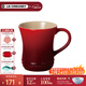 酷彩（Le Creuset） 炻瓷400毫升馬克杯子咖啡早餐辦公家用茶水杯麥片早餐杯陶瓷歐式 400ml馬克杯紅色
