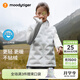 moodytiger兒童羽絨馬甲保暖拒水春款男童背心防寒加絨女童鴨絨服 云朵白 150