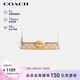蔻馳（COACH）【品牌直供】女士ELIZA小號斜挎小方包卡其拼白色CP044禮物