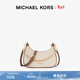 MICHAEL KORS邁克高仕 【新年情人節禮物】MK Cora 女士中號鏈條肩背包斜挎包 香草白/橡果棕 150 中號