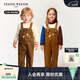 Teenie Weenie Kids小熊童裝25年新款秋冬男女寶寶寬松燈芯絨背帶褲 米色 100 cm
