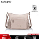 新秀麗（Samsonite）女士通勤大容量休閑單肩斜挎包時(shí)尚輕盈帆布包生日禮物送女友NS9 古粉色