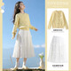 艾卡諾 I.KARNOW女童超好看春裝套裝2026新款洋氣兒童開(kāi)衫春季韓系女孩白色半身裙 6090L白色+10189黃色 150