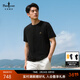 比音勒芬【冰舒棉】春夏款男士時(shí)尚上衣休閑戶(hù)外百搭多色親膚透氣短袖T恤 07黑色 XL （110）