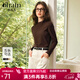 Olrain歐芮兒長(cháng)袖T恤女冬季新款通勤加絨加厚德絨打底衫 咖色（第二批） S