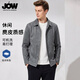 喬沃（JOW）高級感麂皮絨夾克男翻領復古做舊寬松春秋通勤款百搭休閑男裝外套