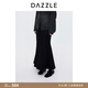 DAZZLE地素 半身裙秋女裝黑色優(yōu)雅牛仔魚(yú)尾長(cháng)裙 黑色 27/M 165/70A