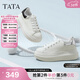 他她（TATA）女鞋新款奶油泡泡厚底鞋子小白鞋透氣休閑增高板鞋 白/銀 38