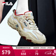 FILA 斐樂(lè )官方老爹鞋男女情侶鞋減震跑步鞋運動(dòng)鞋掠奪者 2 【女款】米色/雨霧灰-AN 38