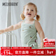 Milkbarn兒童套裝寶寶夏季純棉吊帶短褲女童洋氣時(shí)髦童裝 海岸之約 110 cm