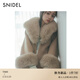 SNIDEL2025秋冬新品氣質(zhì)大毛領(lǐng)系帶羊毛大衣毛呢外套SWFC255059 米色 均碼 (F)