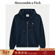 Abercrombie & Fitch【美式復古】小麋鹿圖案保暖抓絨衛衣25秋冬女裝152-5417 寶藍色 M (165/96A)