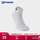 FILA FUSION斐樂(lè )潮牌情侶款低腰襪秋新款運動(dòng)襪簡(jiǎn)約舒適短襪 標準白-WT M