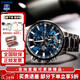 卡西歐（CASIO） 男表休閑商務(wù)指針手表防水石英表送男友EDIFICE系列大表盤(pán)情人節 EFR-303DB-2A 浩瀚海洋藍 鋼帶