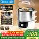 美的（Midea）電蒸鍋電煮鍋電火鍋電炒鍋多功能燉蒸煮一體家用電熱鍋蒸蛋器14.5升大容量多用途鍋ZGE2866