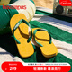 havaianas哈唯納Brasil Logo巴西元素夾腳人字拖夏情侶拖鞋 1740-流行黃色 39-40 巴西碼