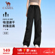 駱駝（CAMEL）速干工裝女褲戶(hù)外登山旅行休閑梭織長(cháng)褲 J25BAYL6079 幻影黑 XL