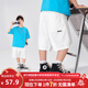 左西童裝男童工裝短褲夏季兒童全棉中褲2025新款男孩夏裝透氣褲子 白色 110 建議身高110cm左右