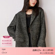 SNIDEL秋冬氣質(zhì)百搭翻領(lǐng)雙排扣毛呢西裝外套SWFJ244134 混合色 均碼 （F）