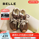 百麗（Belle）董璇同款流心糖阿甘鞋女德訓鞋新款商場(chǎng)運動(dòng)風(fēng)休閑鞋E7H1DCM5預售 棕色 （4.5CM增高） 37 (235mm)
