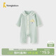 童泰（TONGTAI）嬰兒連體衣春秋季純棉寶寶衣服新生兒外出翻領(lǐng)哈衣爬服綠色73cm