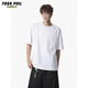 Foss Phil美式鉚釘潮流短袖T恤男春夏季新款華棉休閑寬松短袖DT6214白色XL