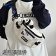 回力斜挎包男潮牌港風(fēng)胸包大容量工裝潮流街拍女學(xué)生休閑騎行運動(dòng)腰包 白色【送熊貓掛件】