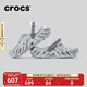 CROCS卡駱馳波波大理石紋洞洞鞋舒適百搭沙灘鞋男休閑鞋|208454 月光灰/彩色-1NL 41 /42(260mm)