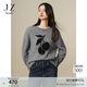 玖姿·安娜蔻慵懶風(fēng)櫻桃柔軟羊駝羊毛針織衫女2024冬款紅毛衣圣誕穿搭 中灰 M
