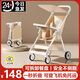 倍貝樂(lè )遛娃神器嬰兒推車(chē)0-3-6歲用可折疊輕便可坐可躺帶減震兒童手推車(chē) 香檳金【一鍵折疊+餐盤(pán)+遮陽(yáng)棚】
