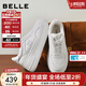 百麗（Belle）沈月同款步步糕厚底小白鞋女商場(chǎng)新款增高加絨休閑板鞋E7J1DAM6 米白色-絨里（6CM跟高）【沈月同款】 37