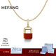 HEFANG何方珠寶幸運方糖鎖骨鏈項鏈高級感生日禮物三八節女神禮物送女友