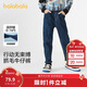 巴拉巴拉童裝兒童褲子男童長(cháng)褲秋冬裝寶寶直筒褲加絨時(shí)尚潮酷
