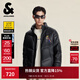 杰克·瓊斯（JACK&JONES）男裝25年秋冬季BSQ聯(lián)名PU羽絨服男士短款鴨絨服外套仿皮易打理 E43純黑色 第一批 M （175）