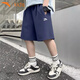 安踏（ANTA）男童短褲2026春季中大童速干休閑中褲薄款兒童冰絲五分褲男孩 -6深夜藍 150 cm
