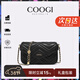 COOGI包包女款輕奢品牌女士單肩包女斜挎包女情人節生日禮物送女友老婆 黑色