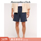 Abercrombie & Fitch美式復古經(jīng)典LOGO抓絨抽繩松緊腰休閑褲短褲25秋季男裝128-5167 深藍色 M (180/80A)